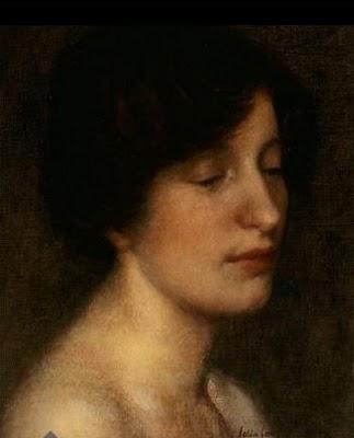 Thomas Cooper Gotch Portrait of the artist's wife oil painting picture